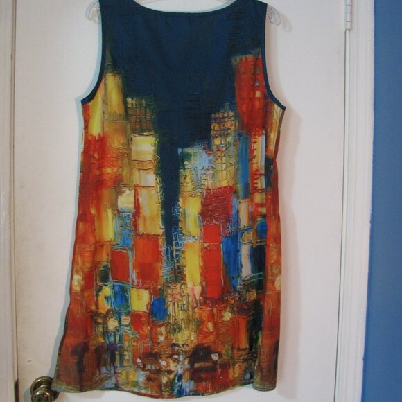 * Emery Rose Tank Style Dress XL Sleeveless Colorful Abstract Print Like New - Picture 4 of 4